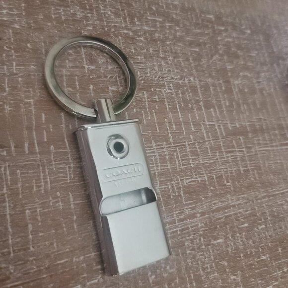 Coach Accessories - COACH Silver-toned Whistle Keychain.  Brand New.  Gift box included.